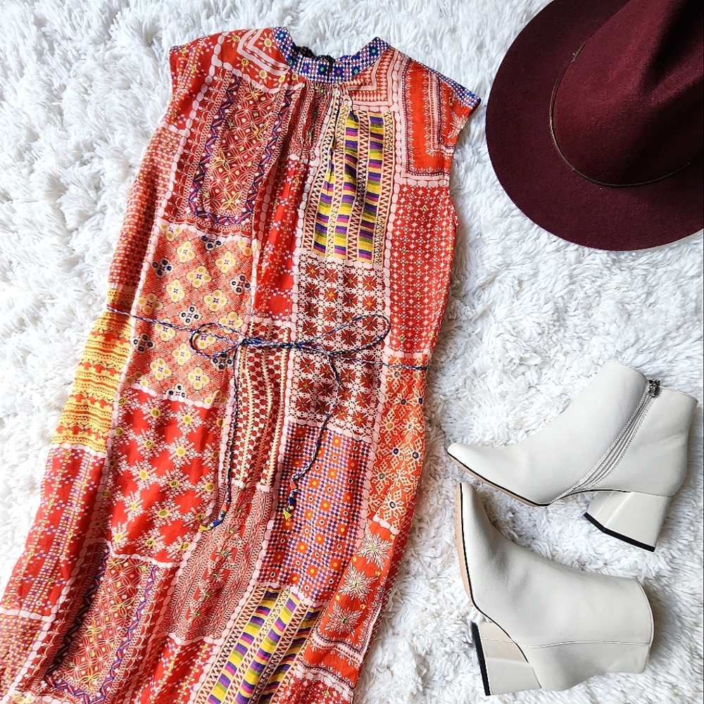 NWOT Anthropologie Tanvi Kedia Patchwork Maxi Dress - Picture 3 of 9